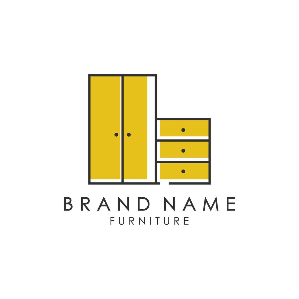 Furniture Logo Template. Creative Symbol for Furniture Company. vector