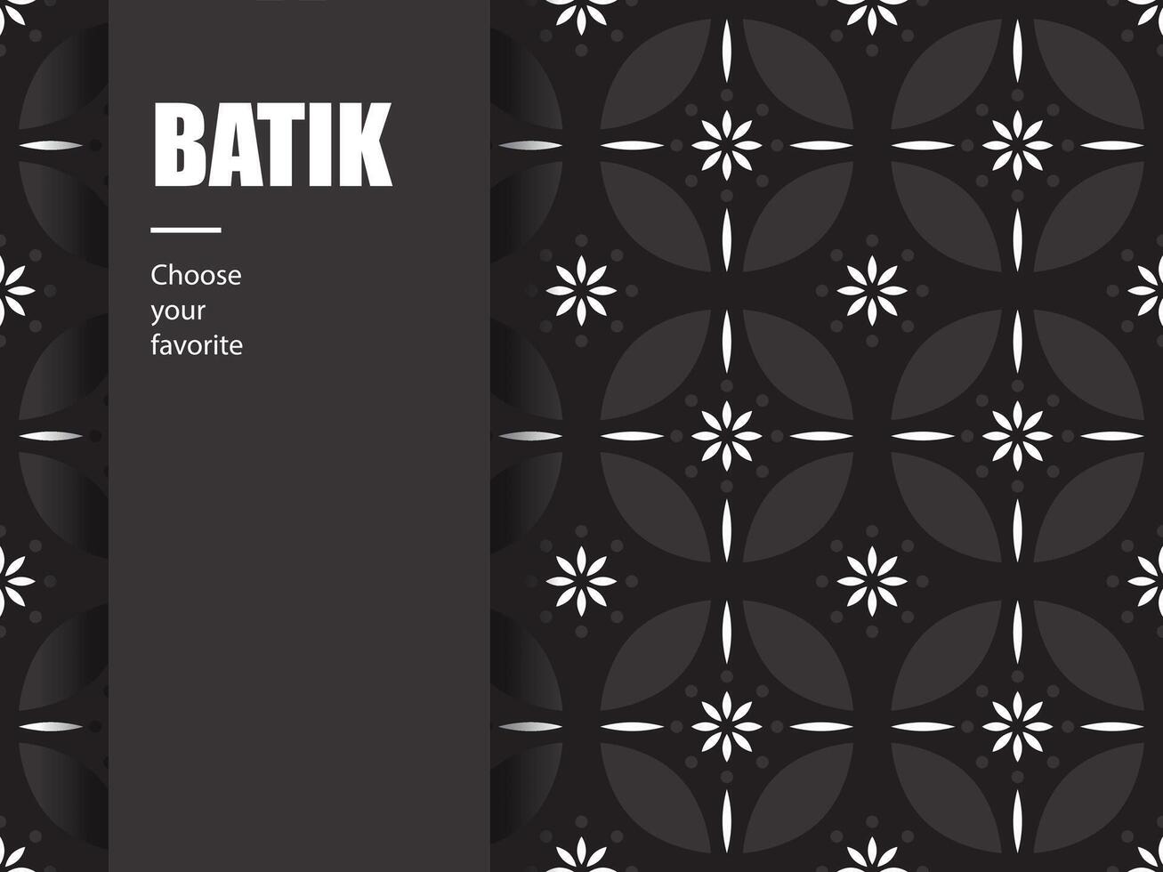 ethnic batik indonesian pattern fashion seamless vintage textile abstract flat culture art vector