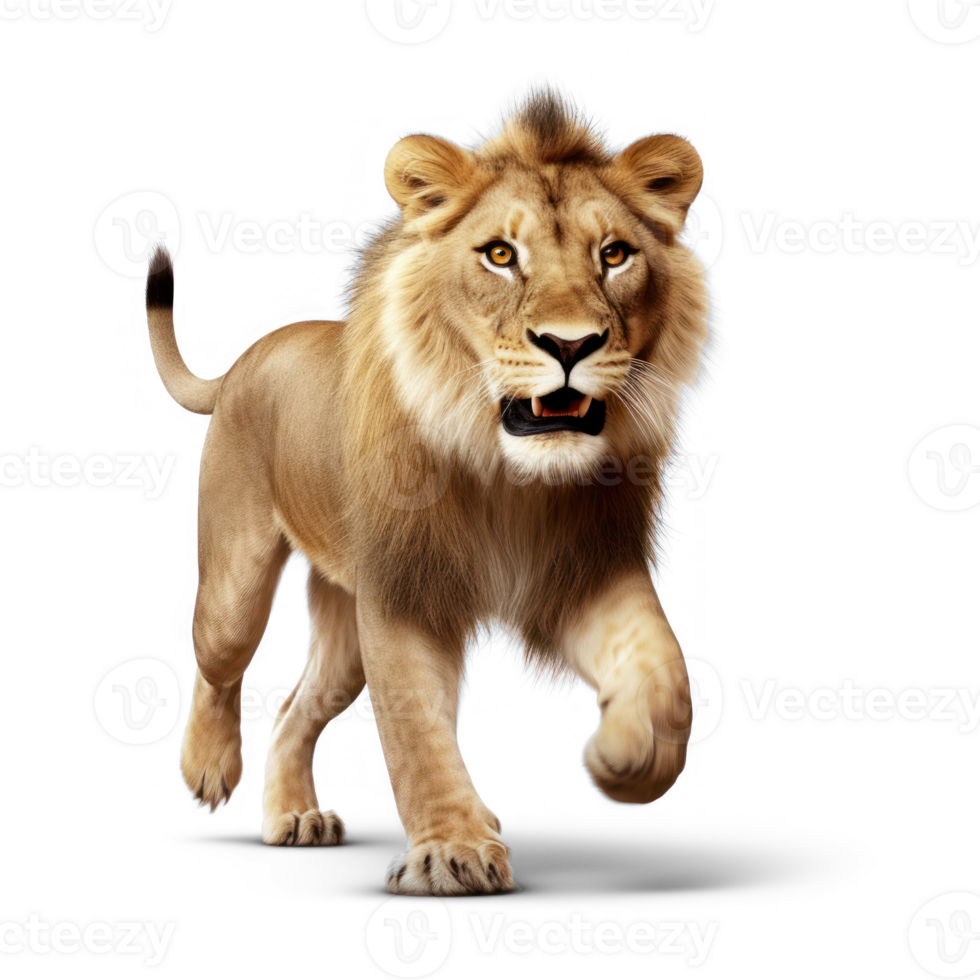 lion walking on transparent background png