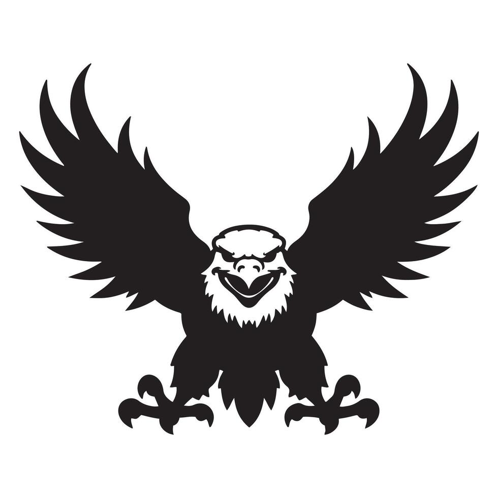 Eagle silhouette art illustration logotype vector