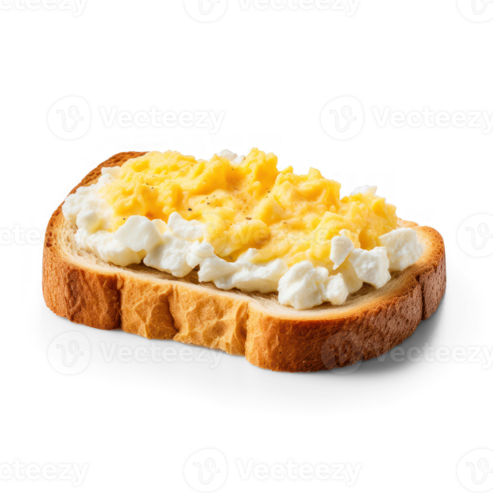a slice of bread with cheese and eggs on it png