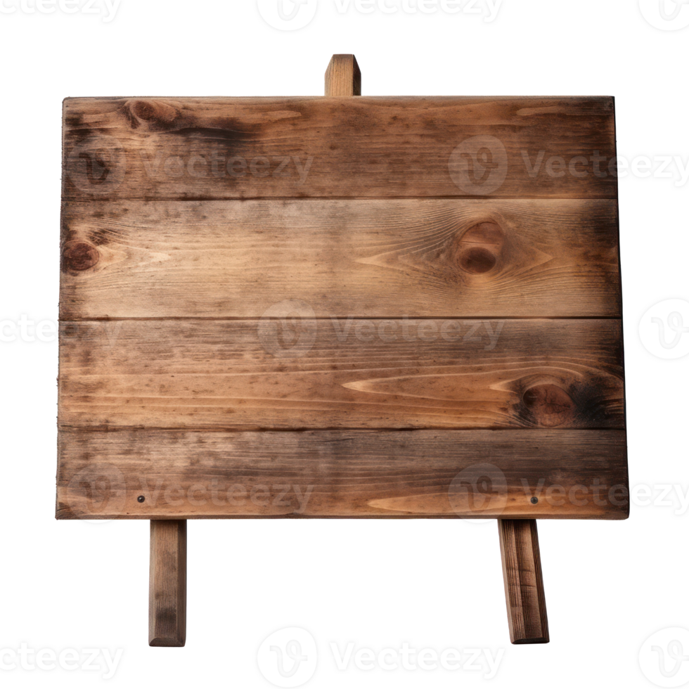 a wooden easel with a wooden board on it png