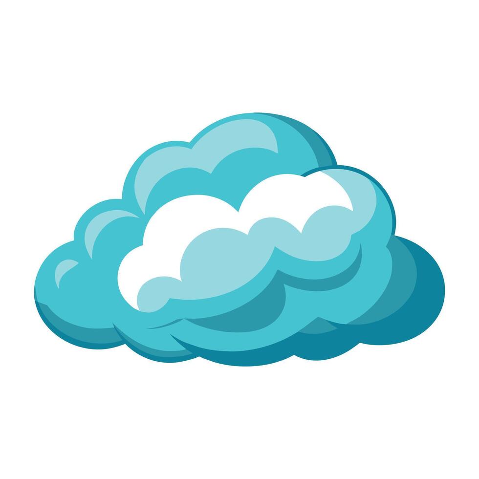 Beautiful Scenic natural cloud flat illustration vector