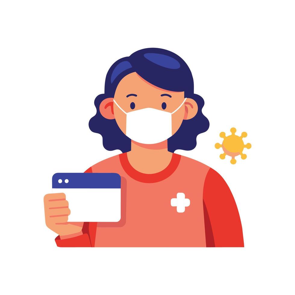 I have taken the covid vaccine isolated flat illustration vector