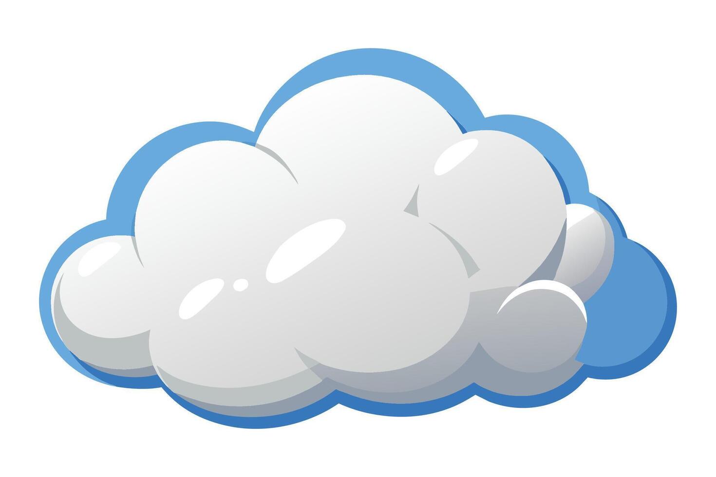 White clear clouds 3d shapes illustration vector