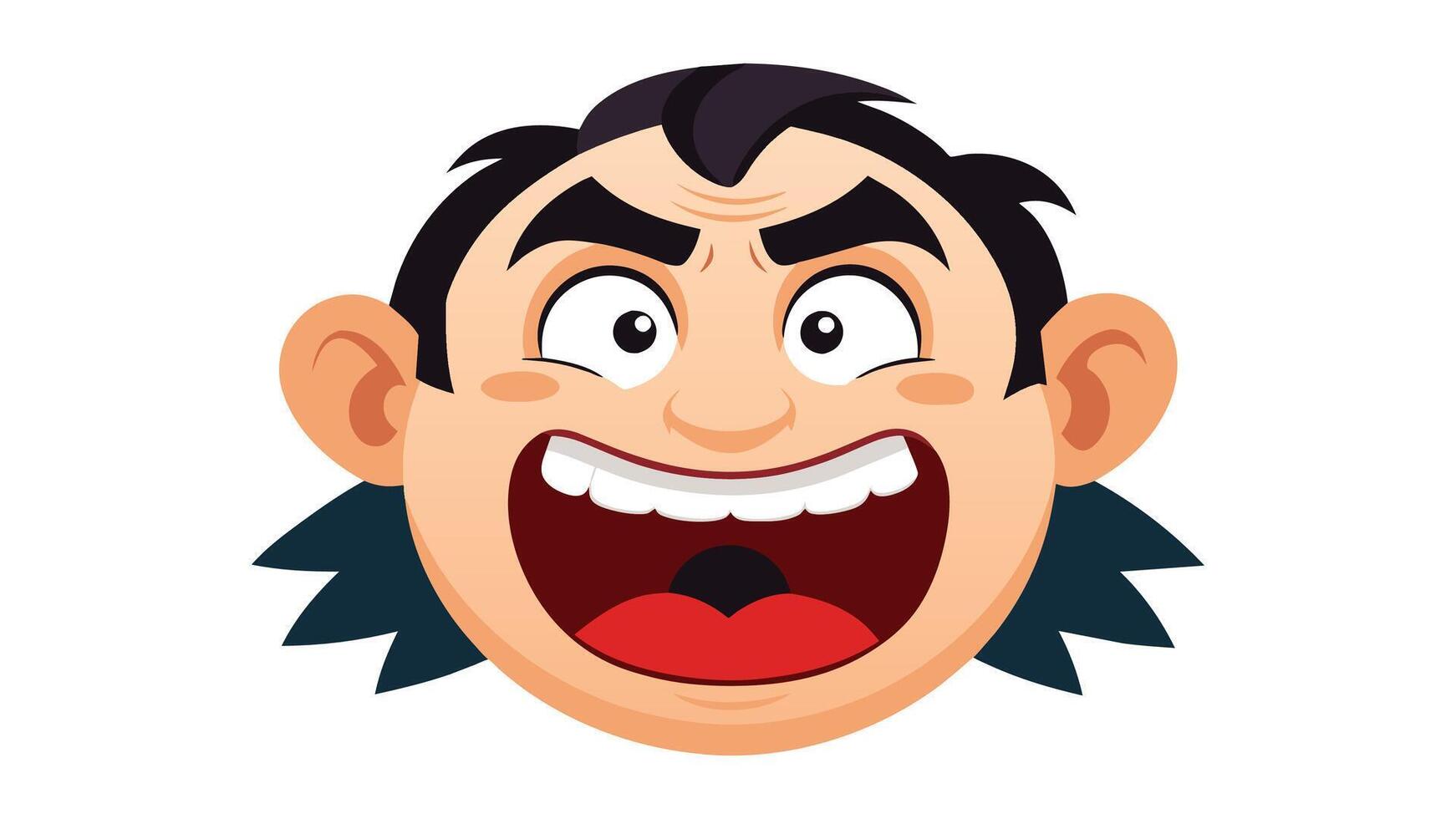 Cartoon face expression. Emotional comic face with eyes mouths tongue and teeth. Concept caricature feeling. illustration vector