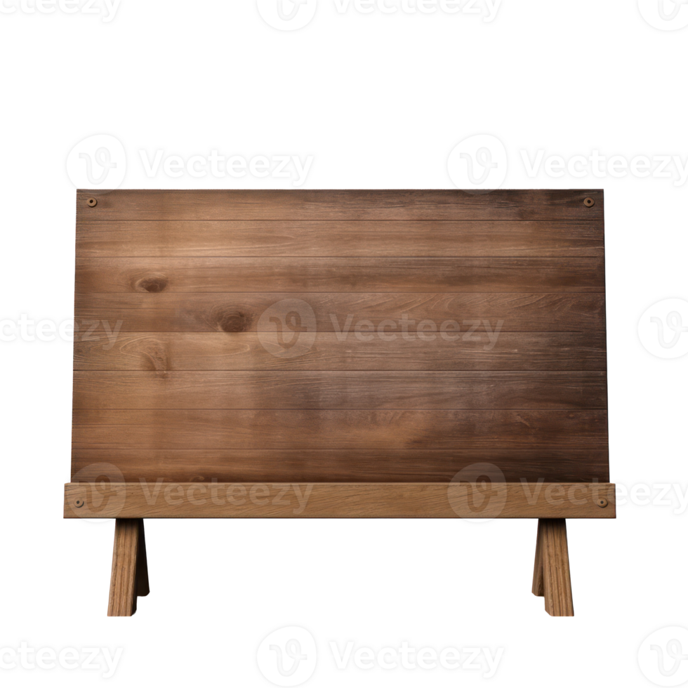 wooden board on a stand with a transparent background png
