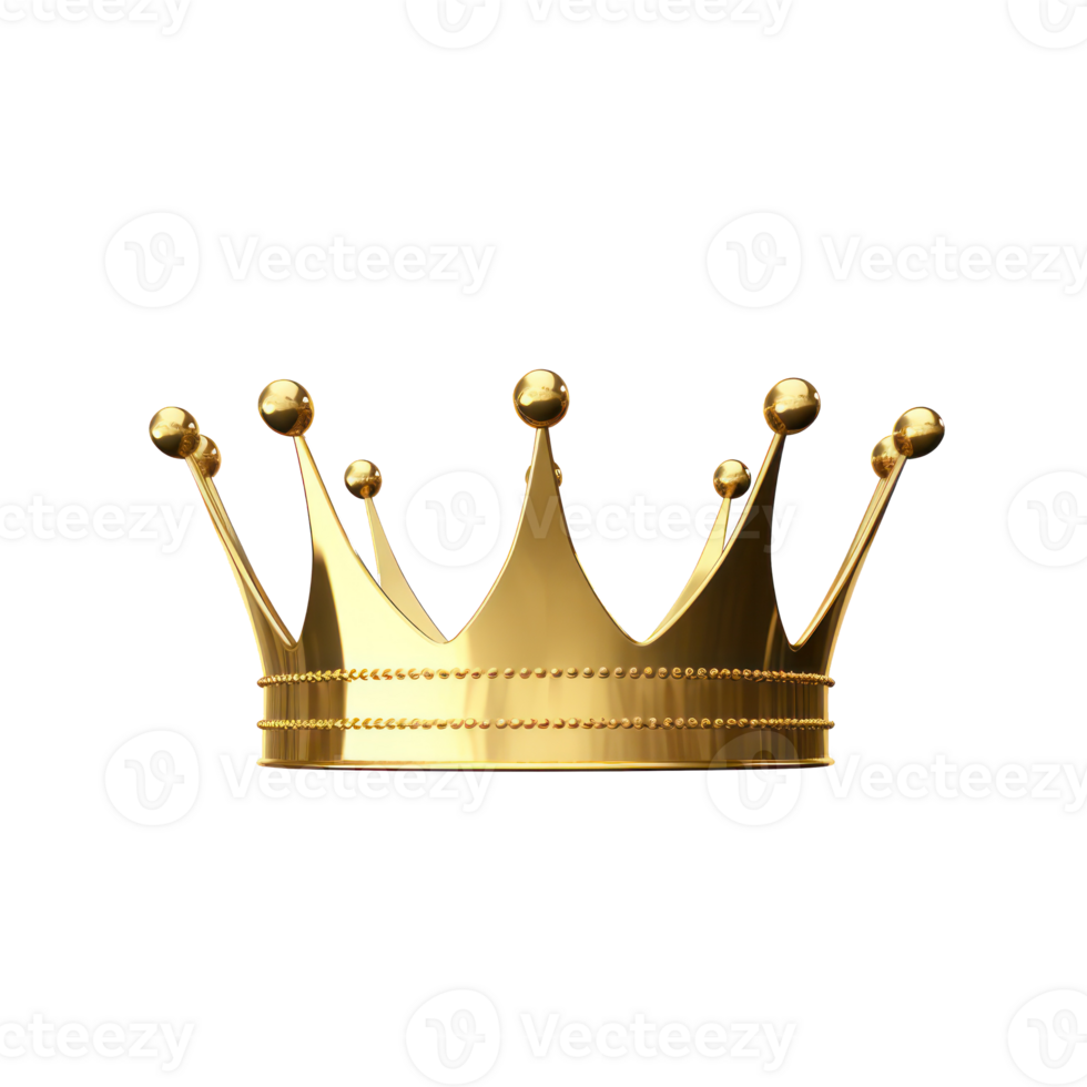 golden crown on transparent background png