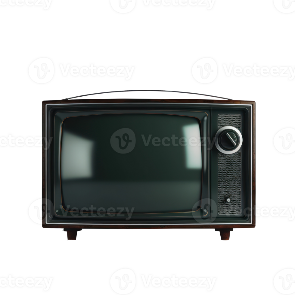 an old television is shown on a transparent background png