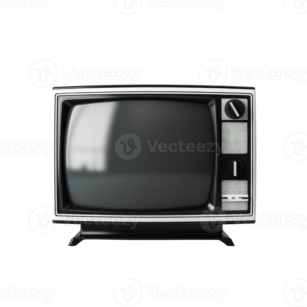 an old television on a transparent background png