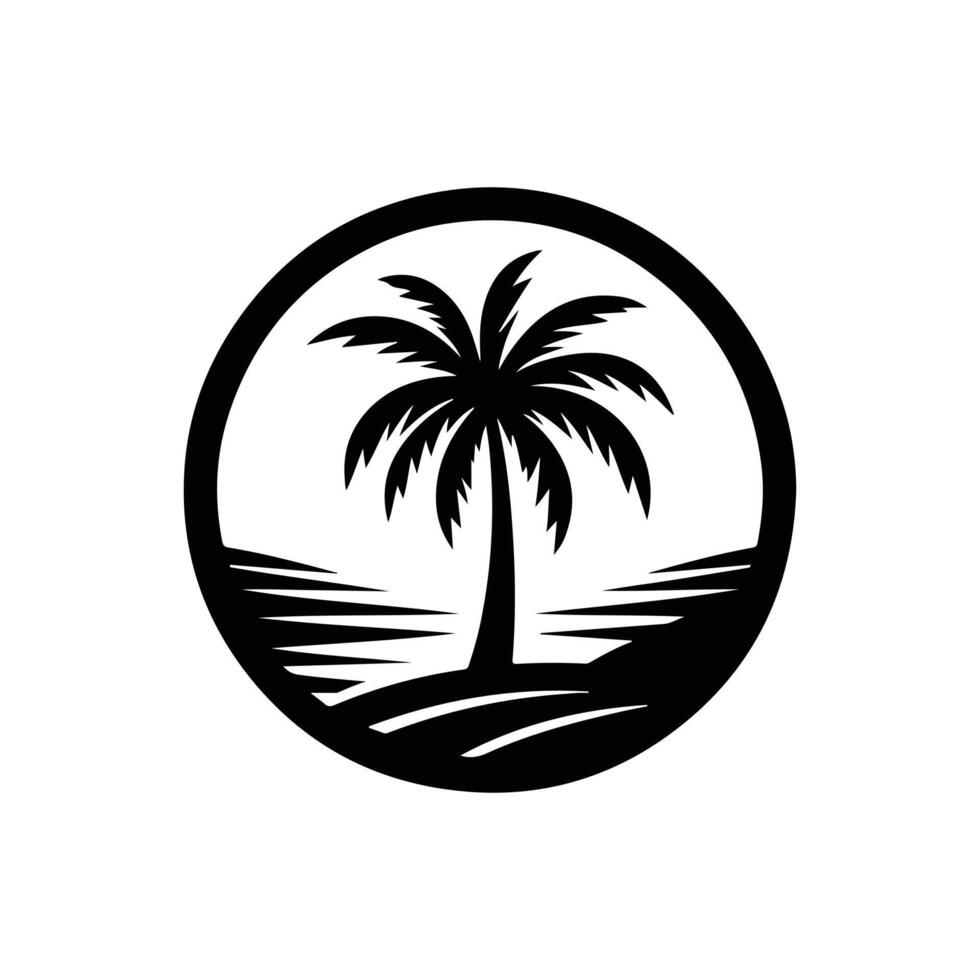 Palm Tree Silhouette, Silhouette Palm Tree, Palm tree illustration vector