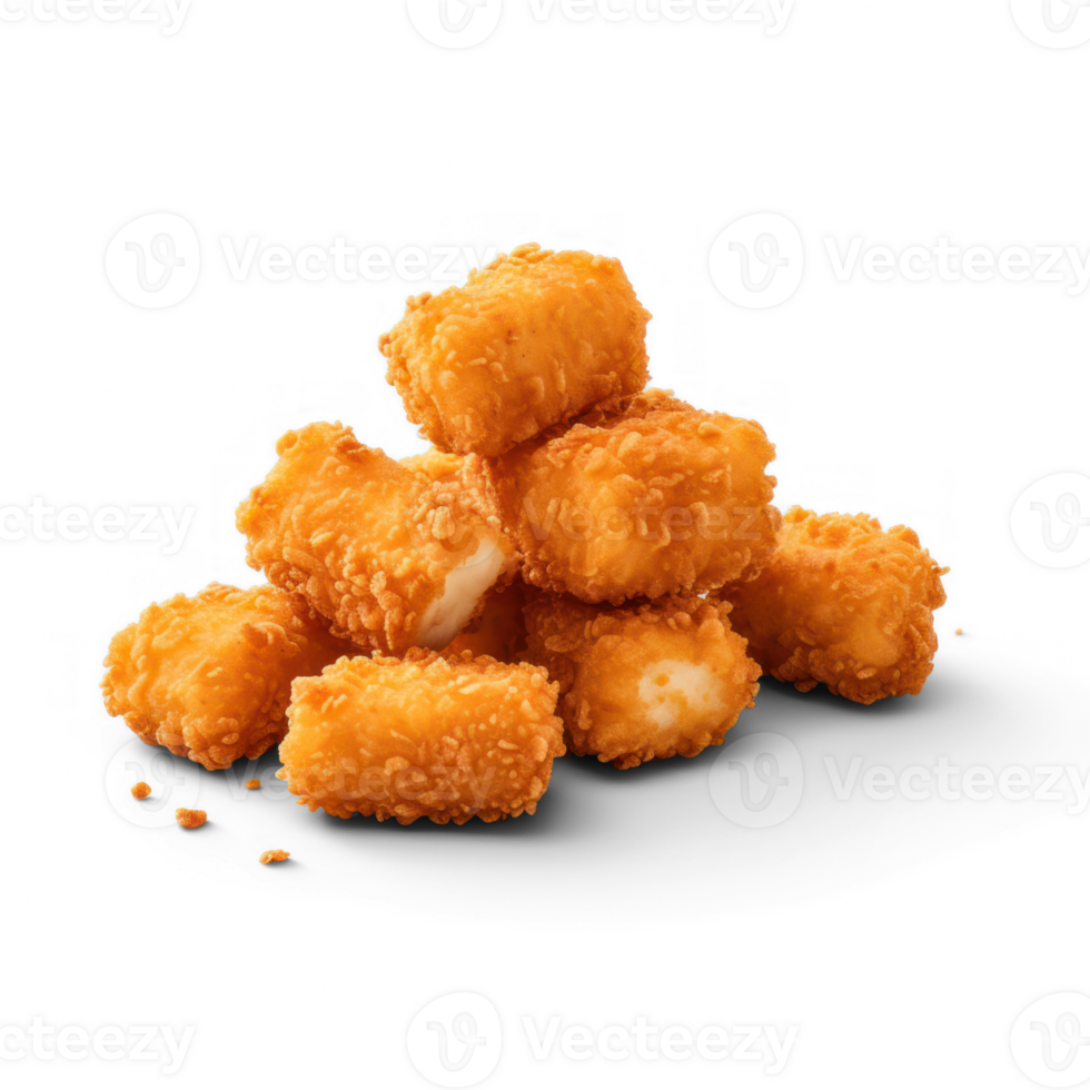 a pile of fried chicken nuggets on a transparent background png