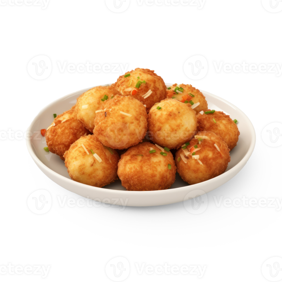 a plate of fried food on a transparent background png