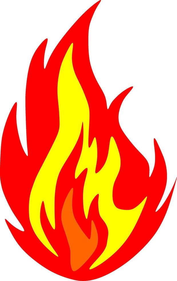 fire on a white background vector