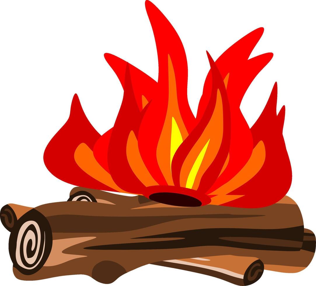 fire on a white background vector