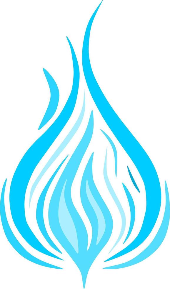 A blue flame illustration stock vector