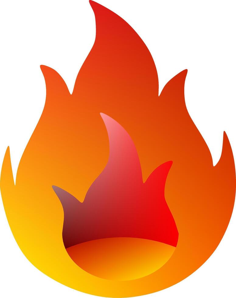 fire on a white background vector