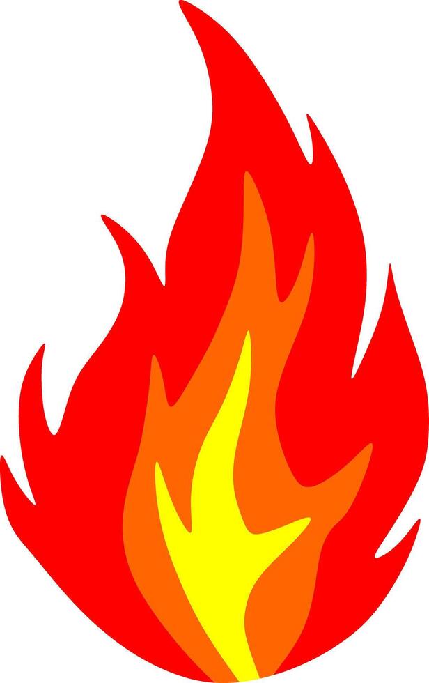 Fire on a white background vector