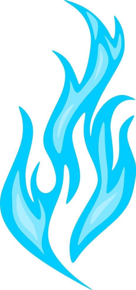 An illustration of blue fire vector
