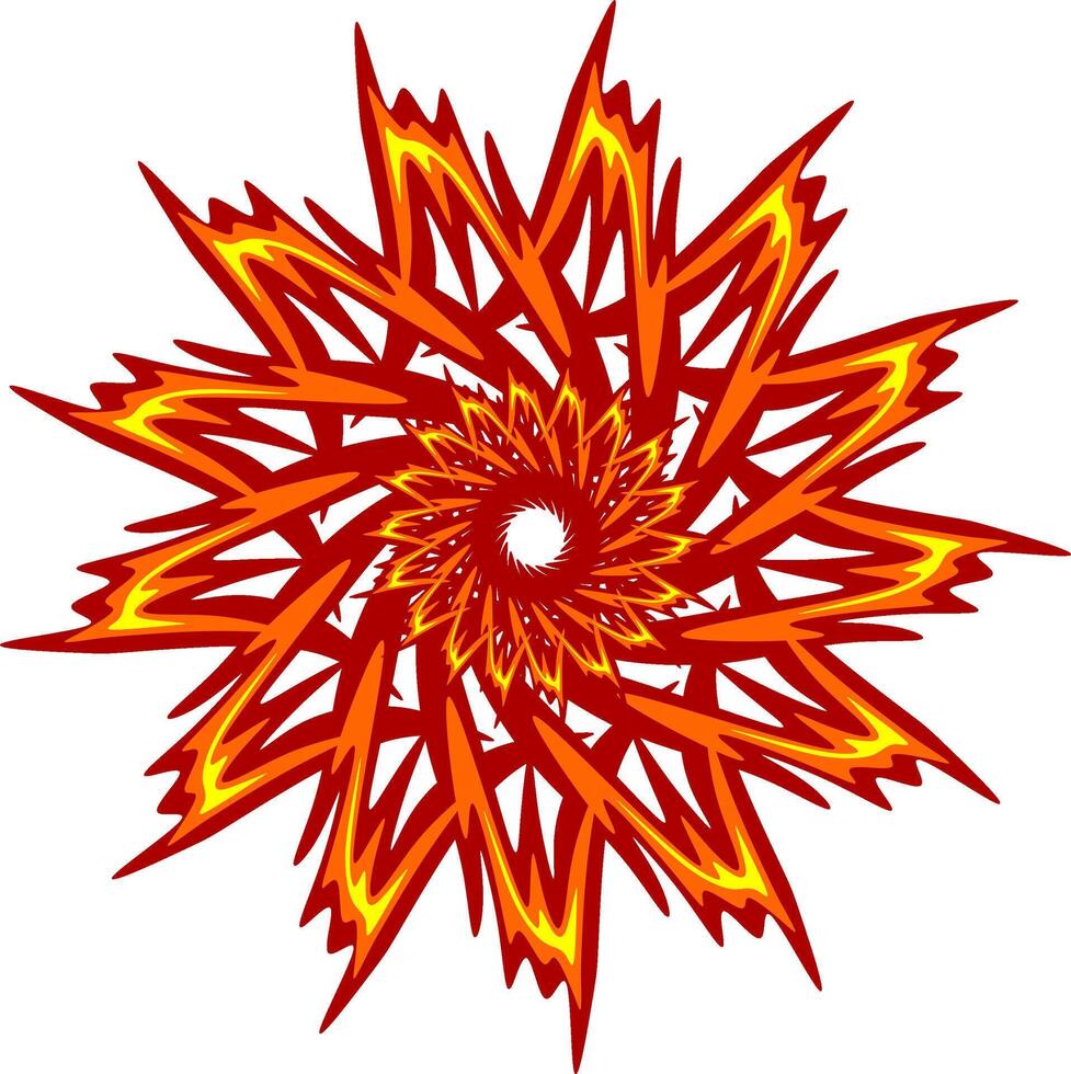 fire on a white background vector