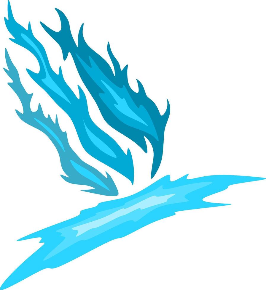 An illustration of blue fire vector