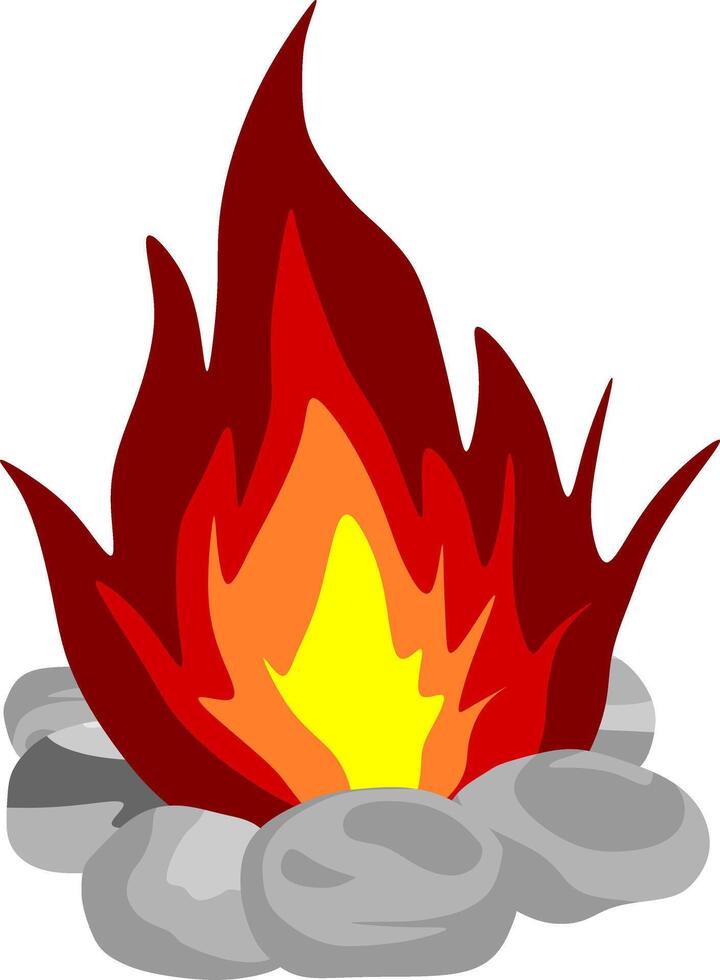 fire on a white background vector