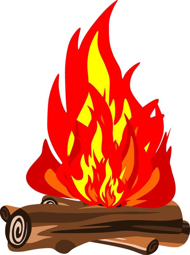 fire on a white background vector