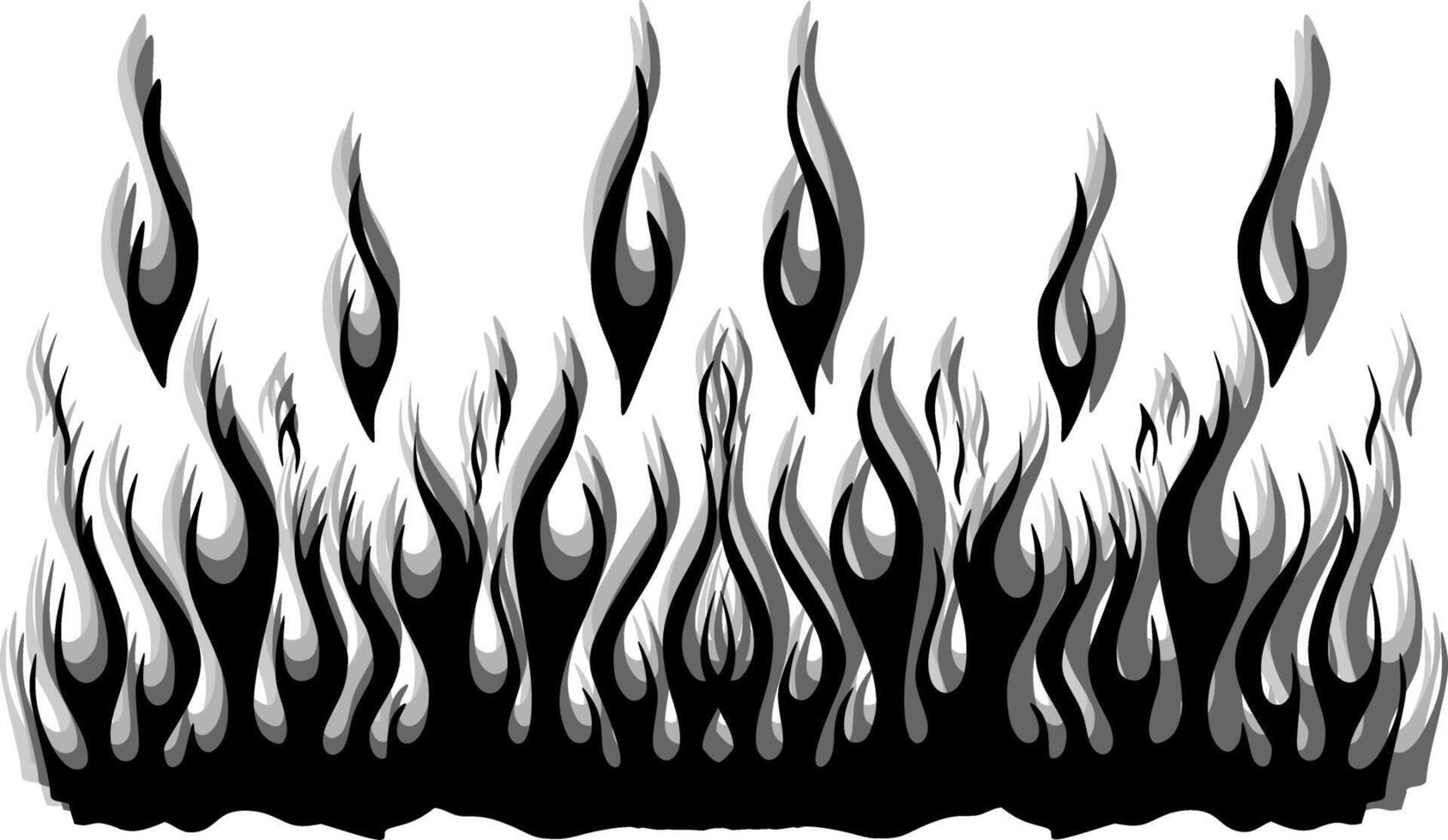 An illustration of black fire vector