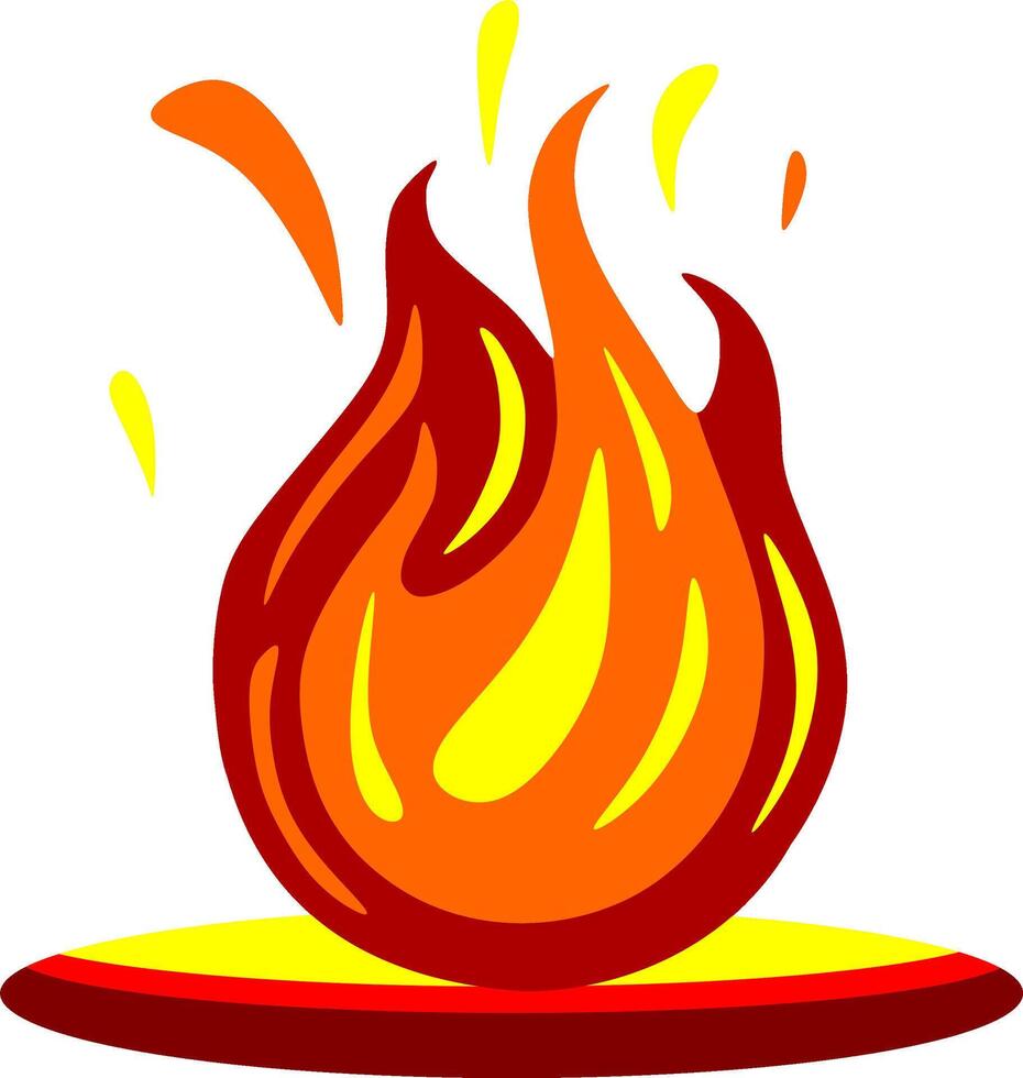 fire on a white background vector
