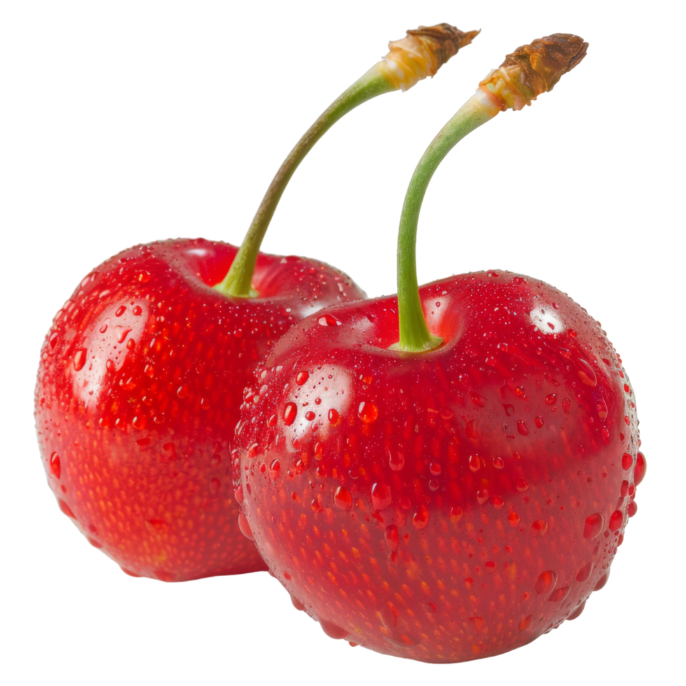 Cherry, fruit realistic Illustration. Realistic Transparent file. Mockup template for artwork graphic design png