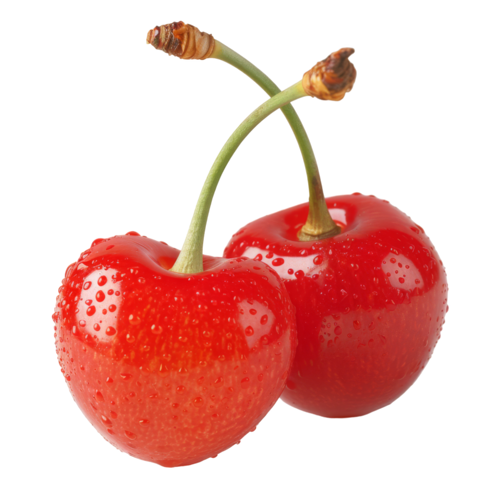 Cherry, fruit realistic Illustration. Realistic Transparent file. Mockup template for artwork graphic design png
