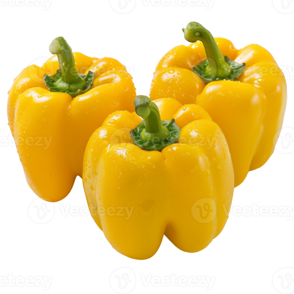 Yellow Bell Pepper, fruit realistic Illustration. Realistic Transparent file. Mockup template for artwork graphic design png