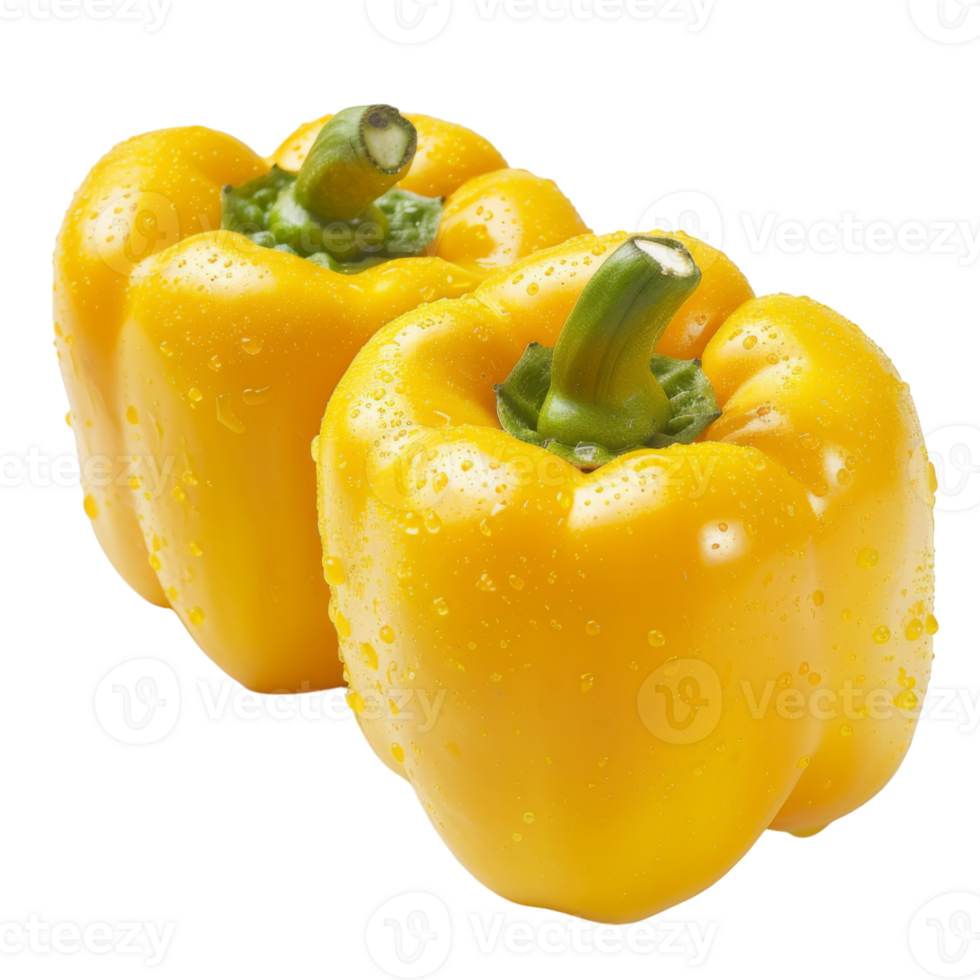 Yellow Bell Pepper, fruit realistic Illustration. Realistic Transparent file. Mockup template for artwork graphic design png