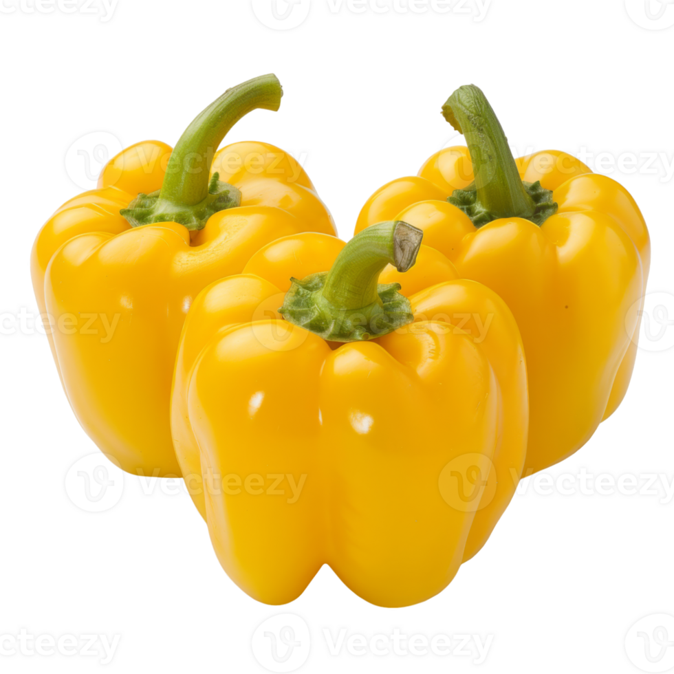 Yellow Bell Pepper, fruit realistic Illustration. Realistic Transparent file. Mockup template for artwork graphic design png