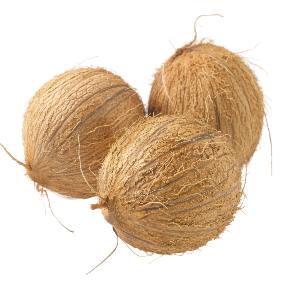 Coconut, fruit realistic Illustration. Realistic Transparent file. Mockup template for artwork graphic design png