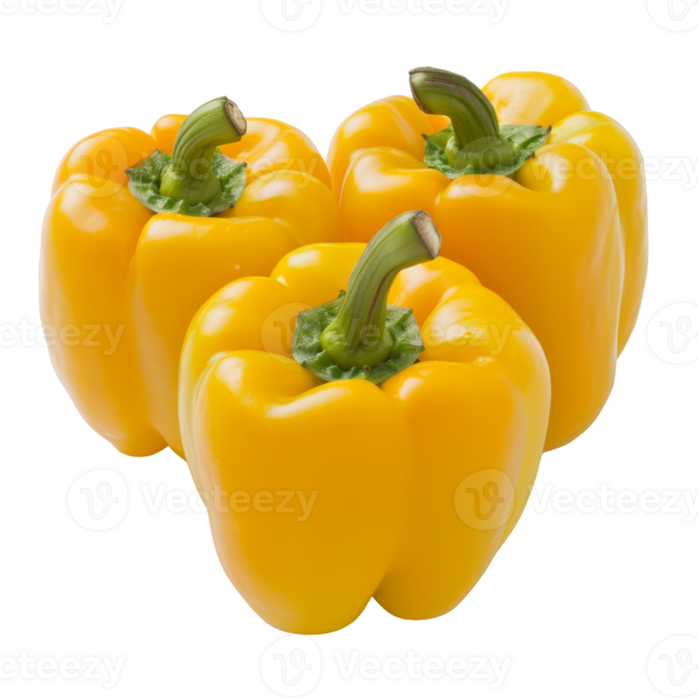 Yellow Bell Pepper, fruit realistic Illustration. Realistic Transparent file. Mockup template for artwork graphic design png