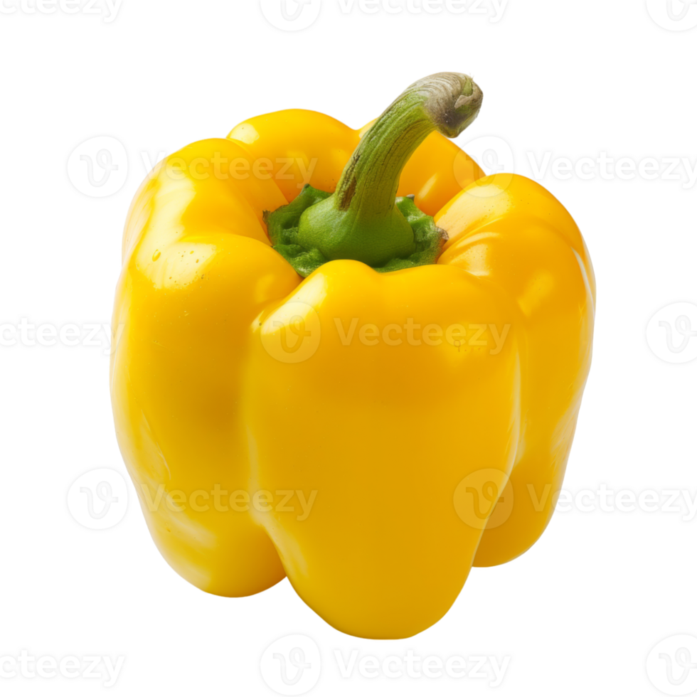 Yellow Bell Pepper, fruit realistic Illustration. Realistic Transparent file. Mockup template for artwork graphic design png