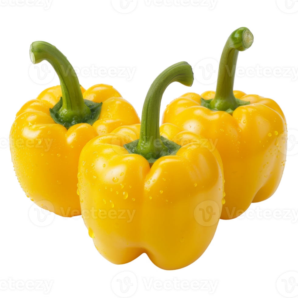Yellow Bell Pepper, fruit realistic Illustration. Realistic Transparent file. Mockup template for artwork graphic design png