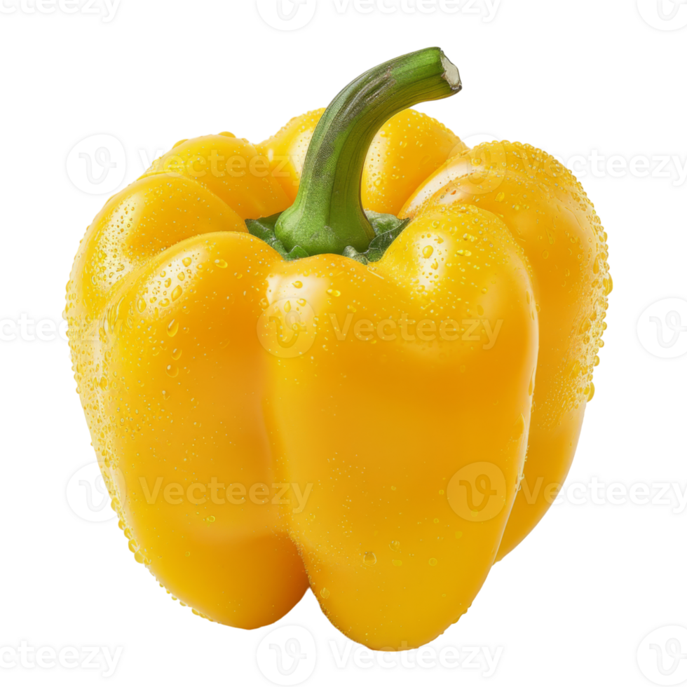 Yellow Bell Pepper, fruit realistic Illustration. Realistic Transparent file. Mockup template for artwork graphic design png