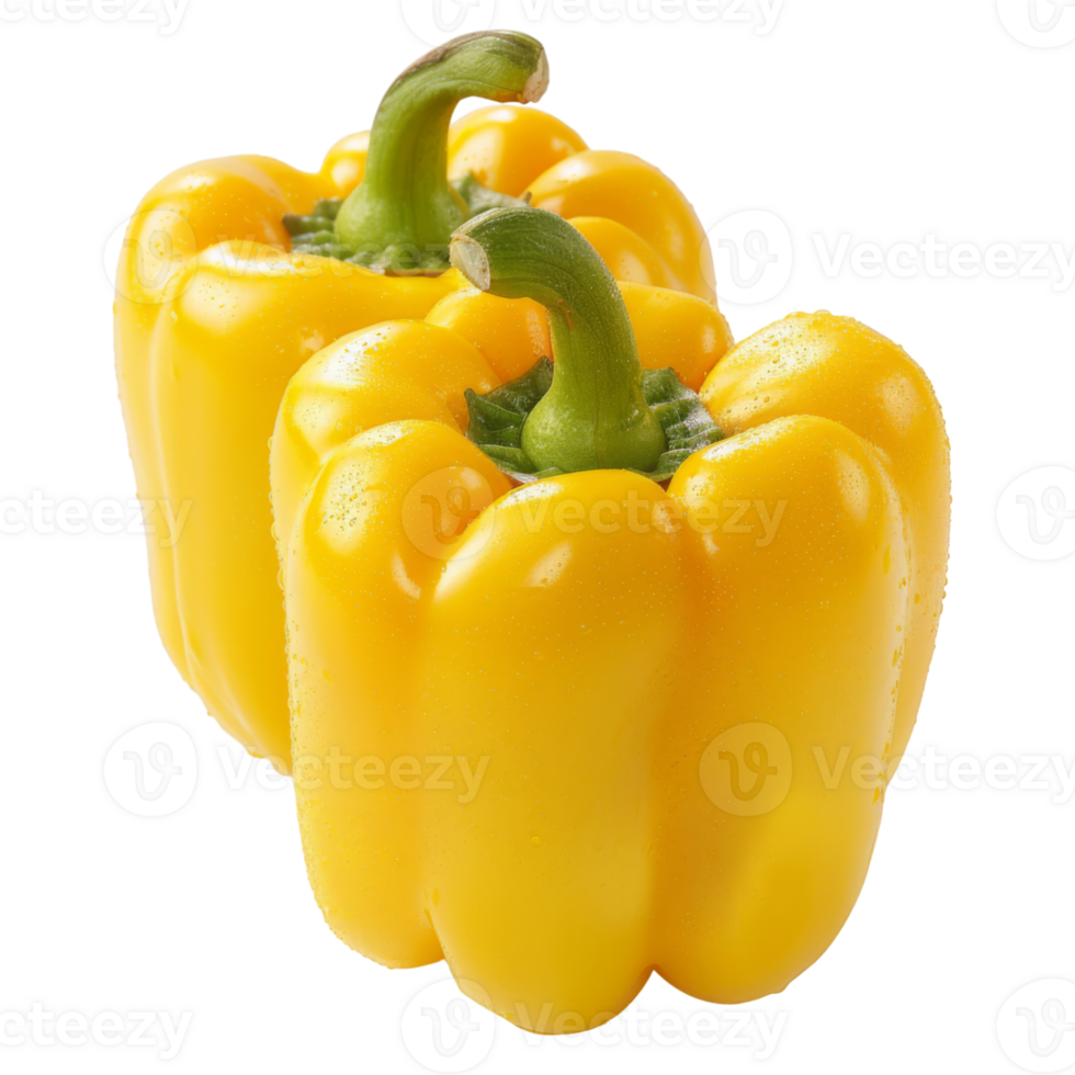 Yellow Bell Pepper, fruit realistic Illustration. Realistic Transparent file. Mockup template for artwork graphic design png