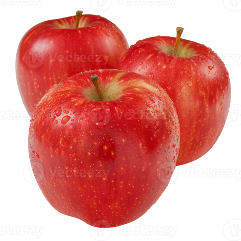 Red Apple, fruit realistic Illustration. Realistic Transparent file. Mockup template for artwork graphic design png