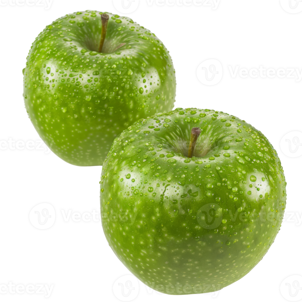 Green Apple, fruit realistic Illustration. Realistic Transparent file. Mockup template for artwork graphic design png