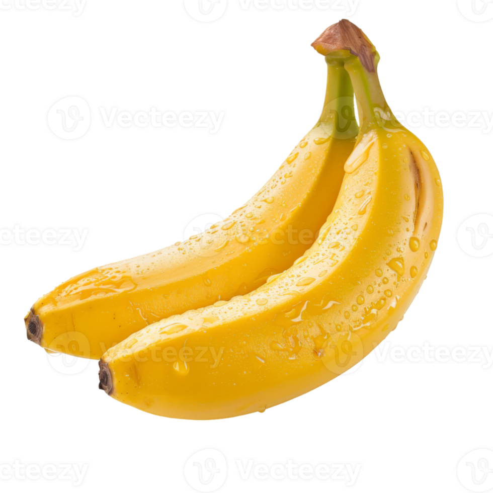 Banana, fruit realistic Illustration. Realistic Transparent file. Mockup template for artwork graphic design png