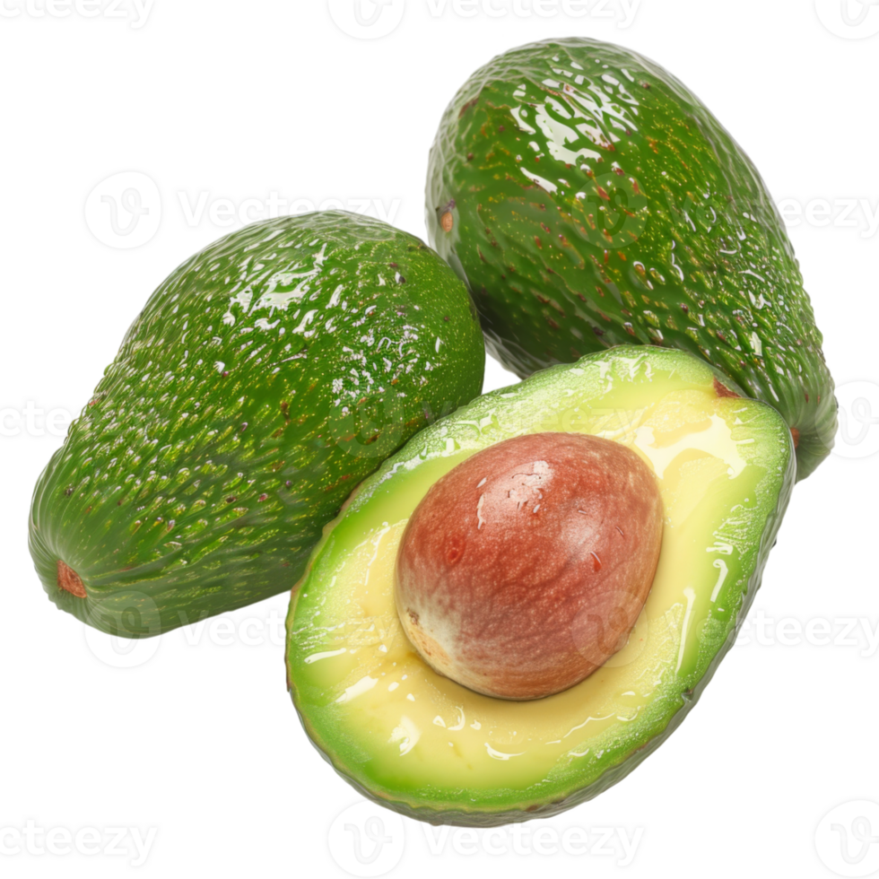 Avocado, fruit realistic Illustration. Realistic Transparent file. Mockup template for artwork graphic design png