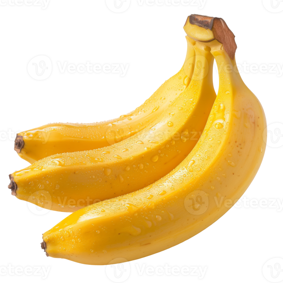 Banana, fruit realistic Illustration. Realistic Transparent file. Mockup template for artwork graphic design png
