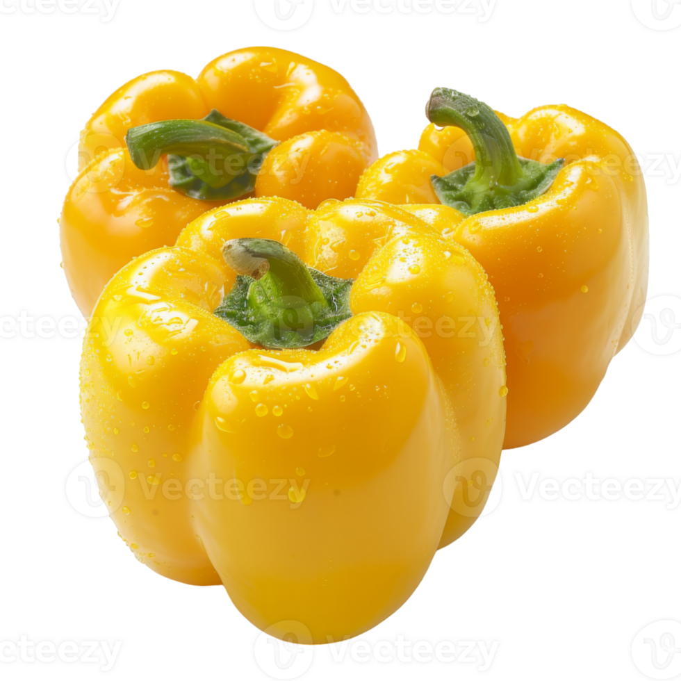 Yellow Bell Pepper, fruit realistic Illustration. Realistic Transparent file. Mockup template for artwork graphic design png