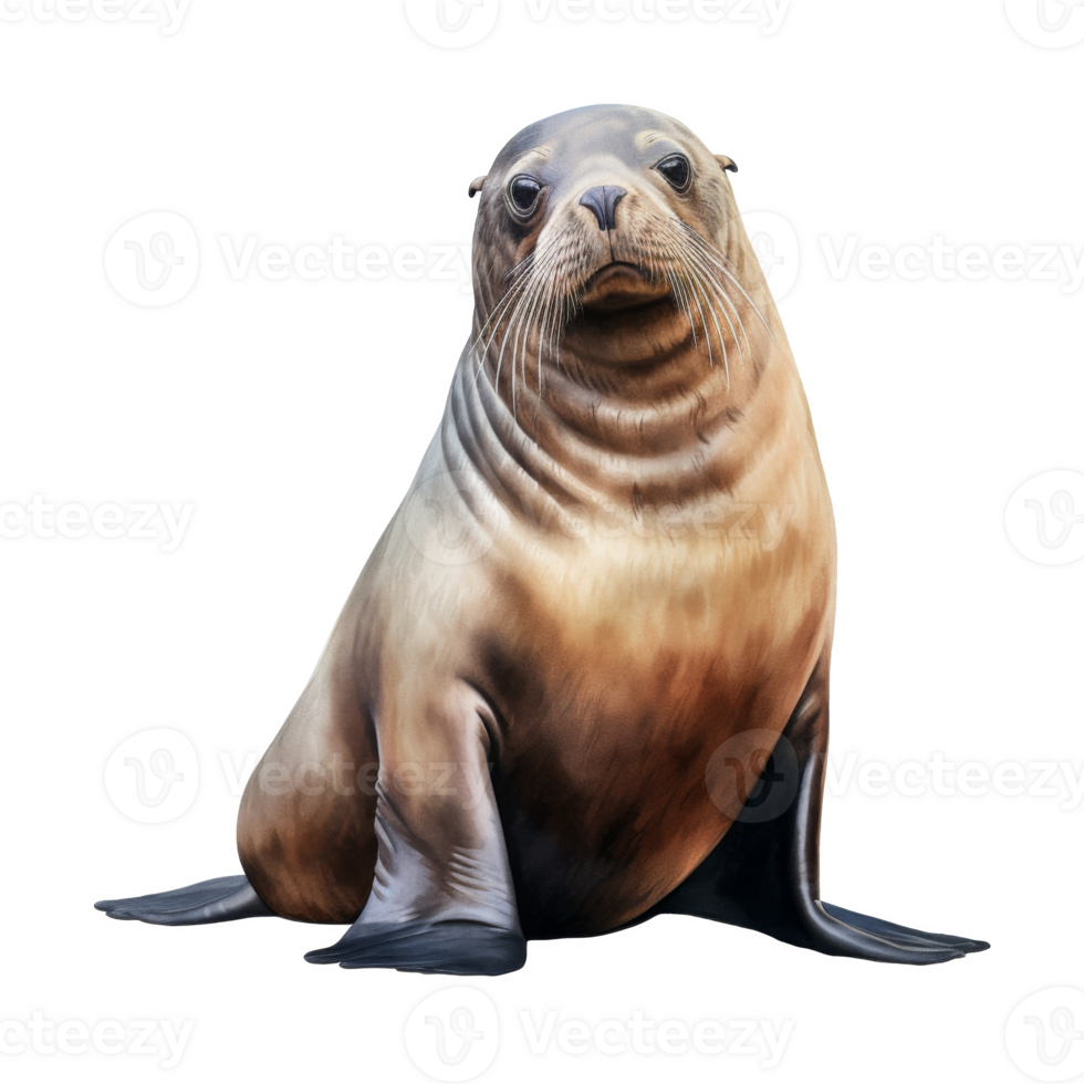 Sea Lion, Animal Illustration. Watercolor Style png