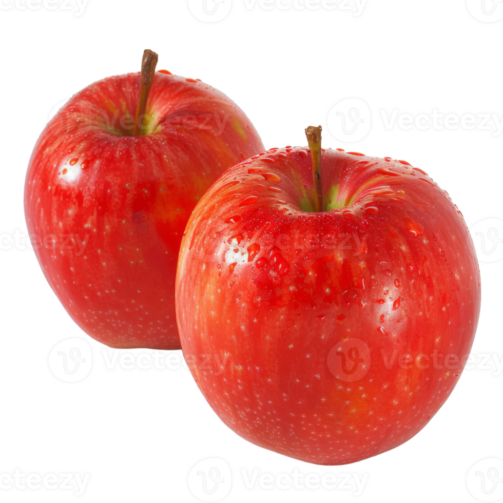 Red Apple, fruit realistic Illustration. Realistic Transparent file. Mockup template for artwork graphic design png