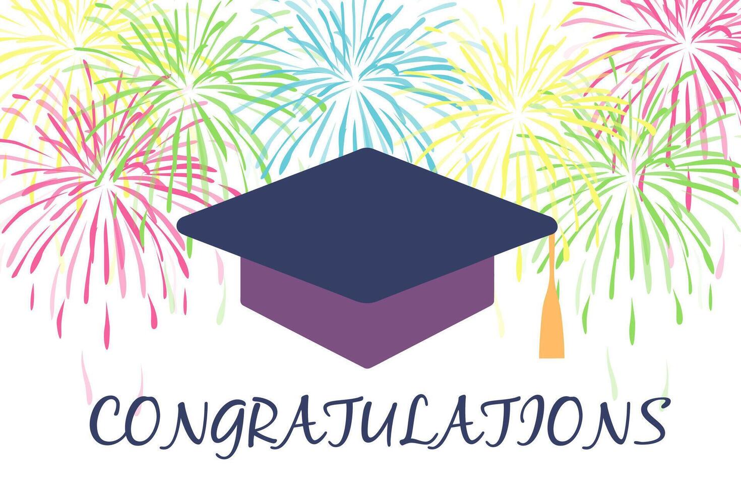 Banner graduation day. illustration vector