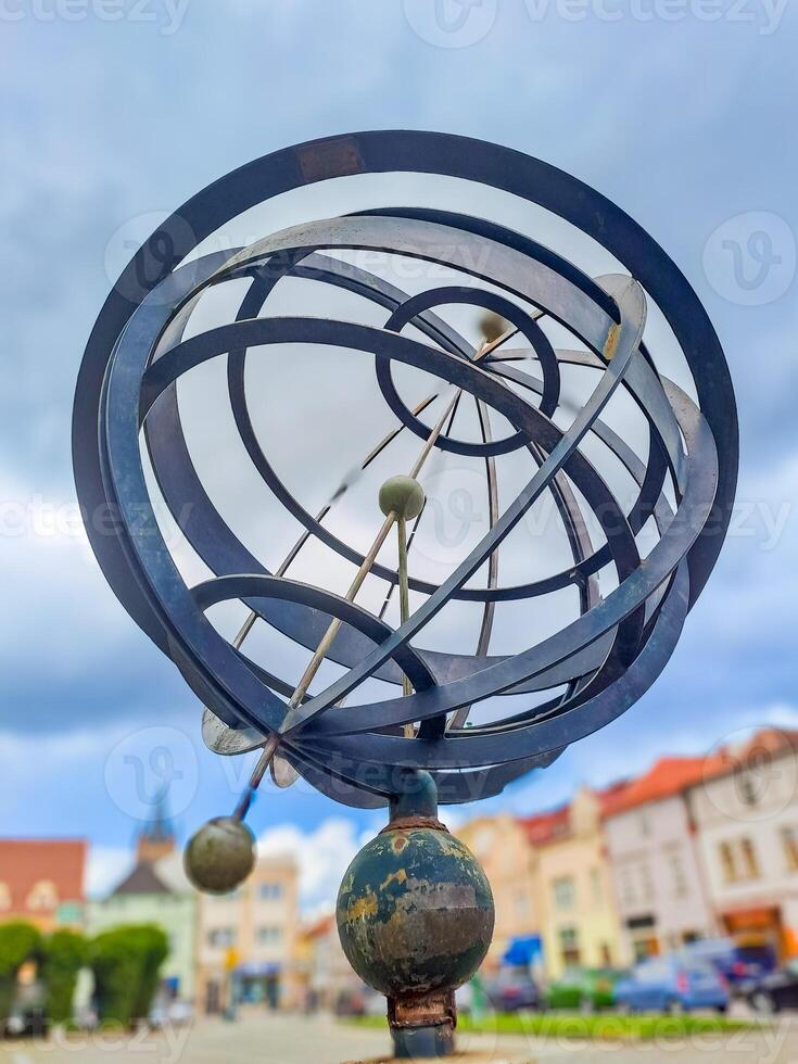 Vysoke Myto- Czech- 25 April 2024. Beautiful mysterious monument in the shape photo